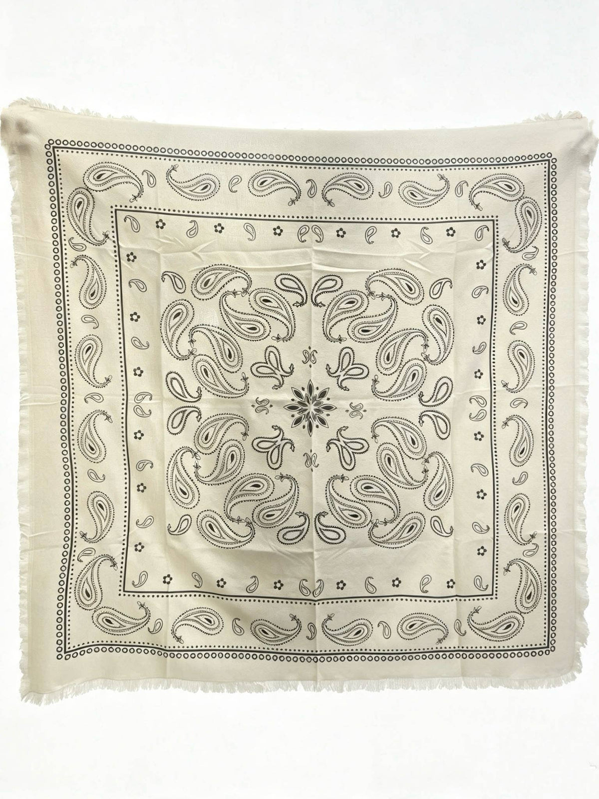 Trekantet ullskjerf med paisley mønster, taupe