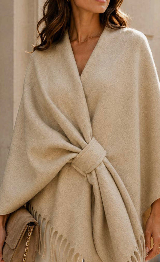 Poncho/ sjal beige  image 0
