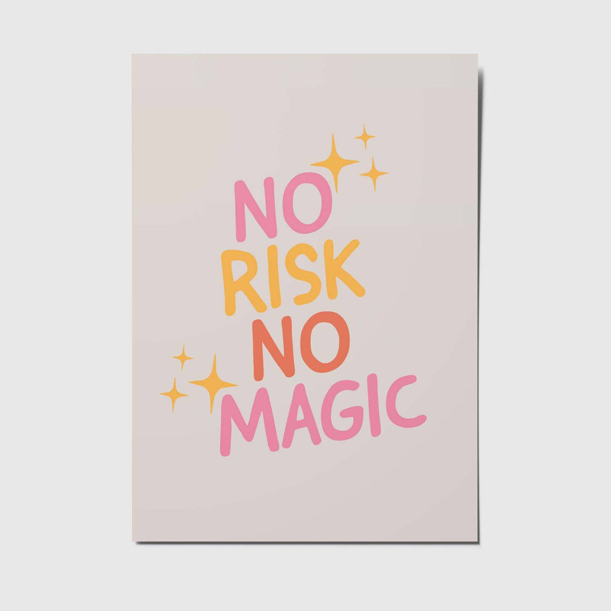 No risk no magic - A6 Postkort