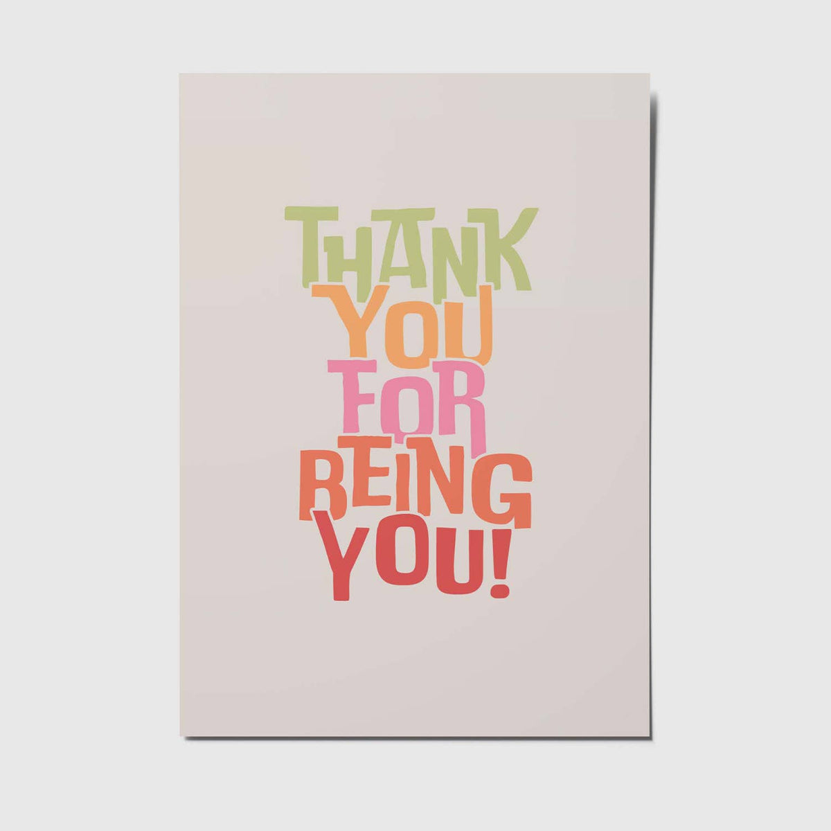 Thank you for being you - A6 Postkort