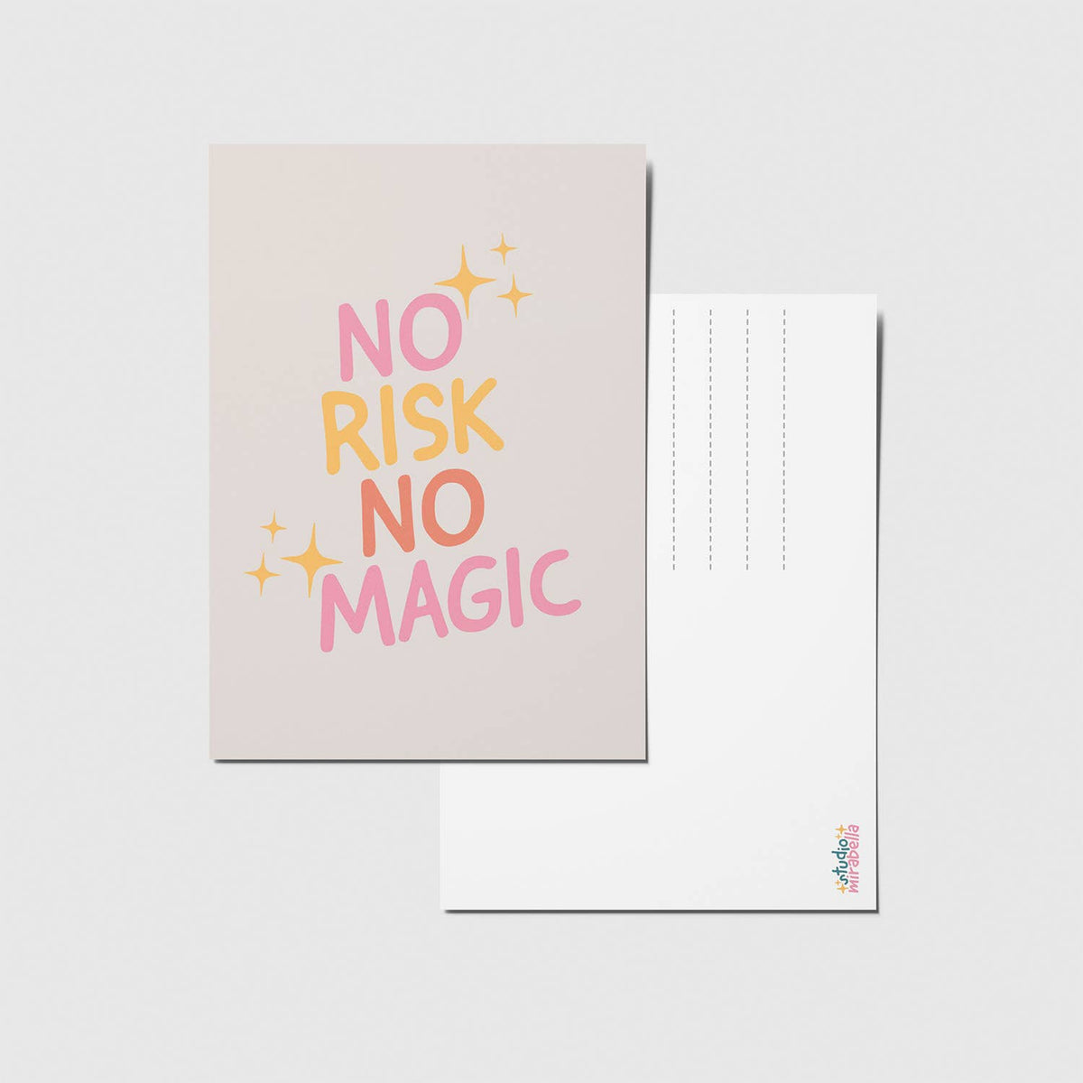 No risk no magic - A6 Postkort