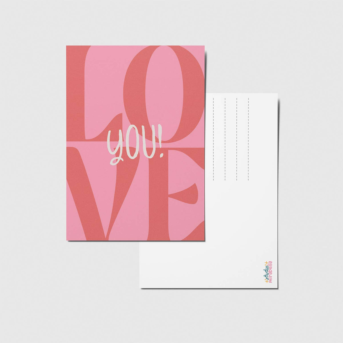Love you - A6 Postkort