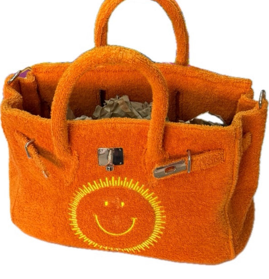 Leila medium terry veske med smil  image 0