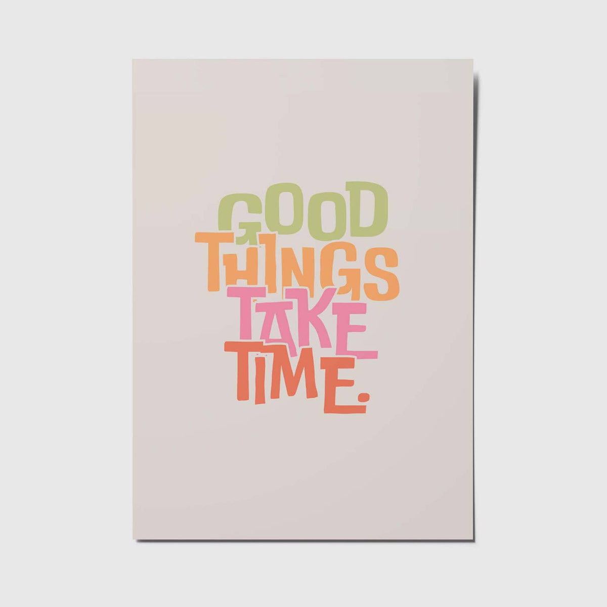 Good things take time - A6 Postkort