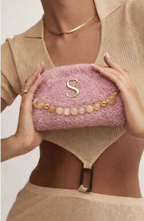 Rosa mini bucket bag fra Sorena