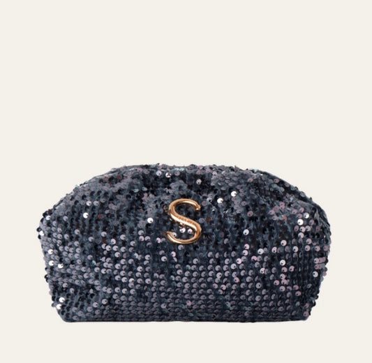 Sorena bucket bag blå paljetter