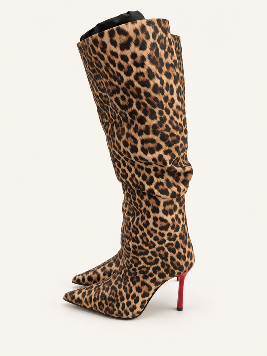 Leopardstøvletter fra She by She
