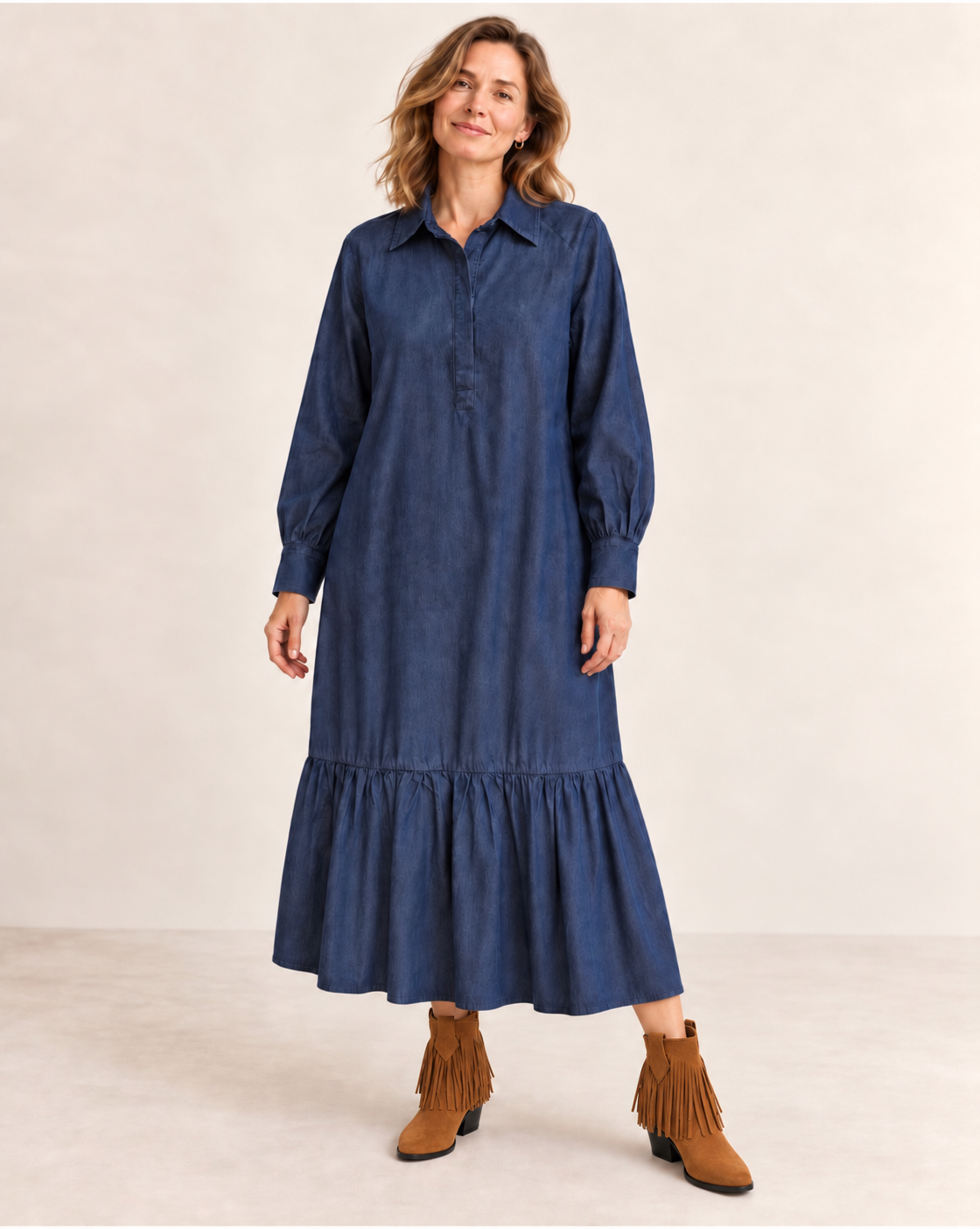 Denimkjole med krage fra HippieLove