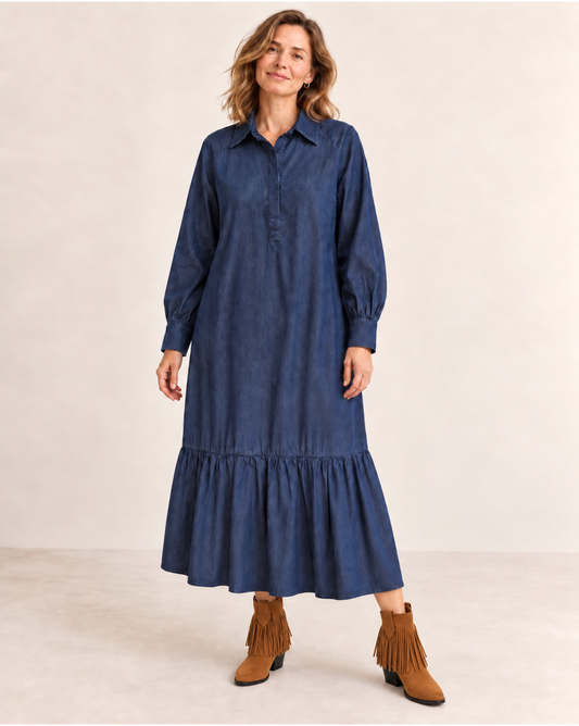 Denimkjole med krage fra HippieLove
