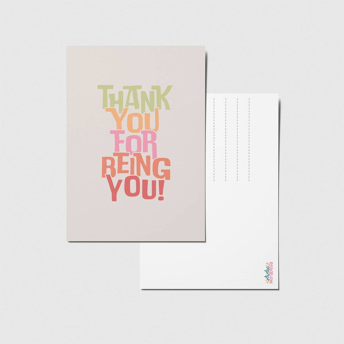 Thank you for being you - A6 Postkort