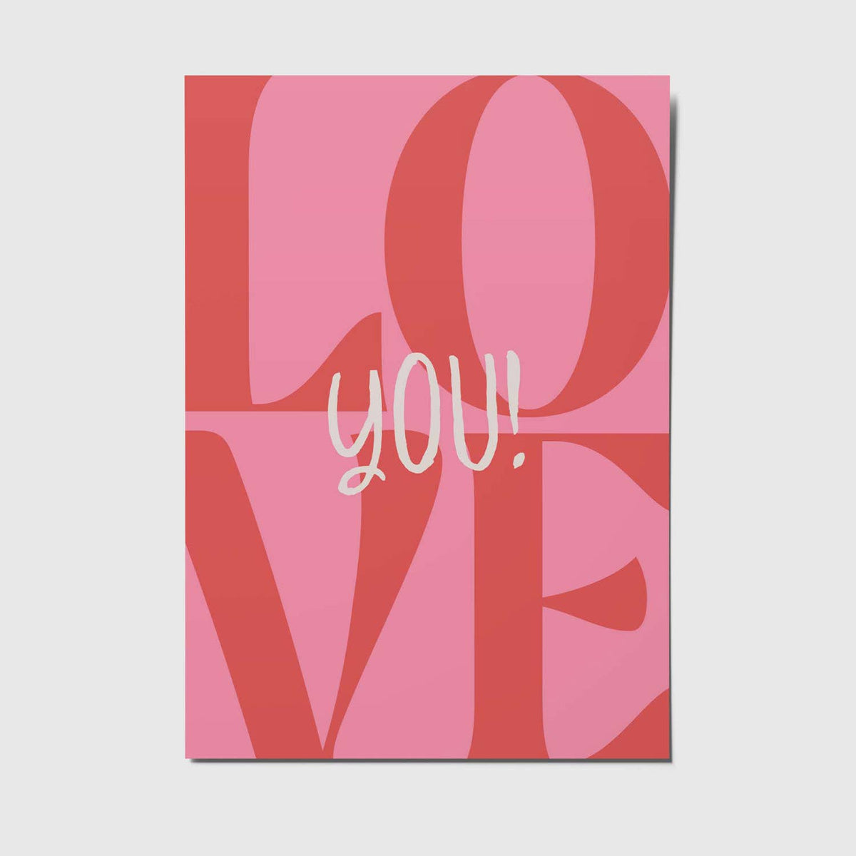 Love you - A6 Postkort