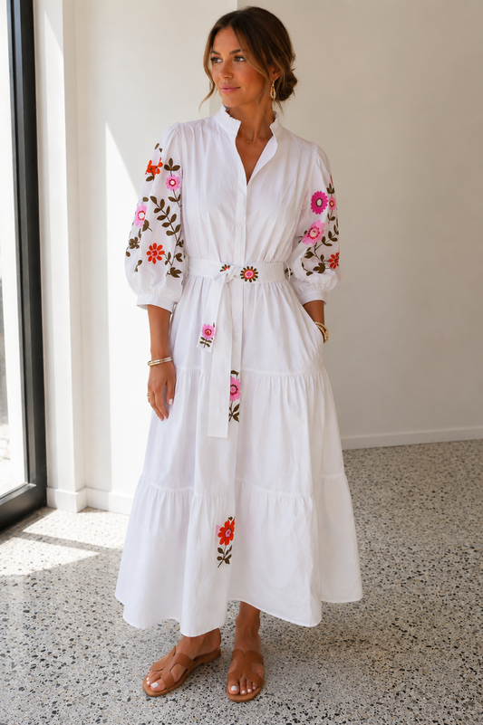 Hippielove kjole med broderi image 0
